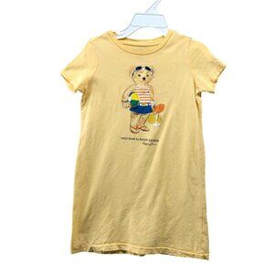 Polo Ralph Lauren Polo Bear T Shirt Dress Girls 3T Yellow Beach Summer Vacation